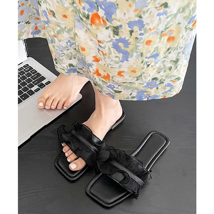 レディース韓国風ミュールサンダル 美脚大人可愛い夏サンダル軽量歩きやすいリゾート… | SUNSHINE CLOSET | 詳細画像1 