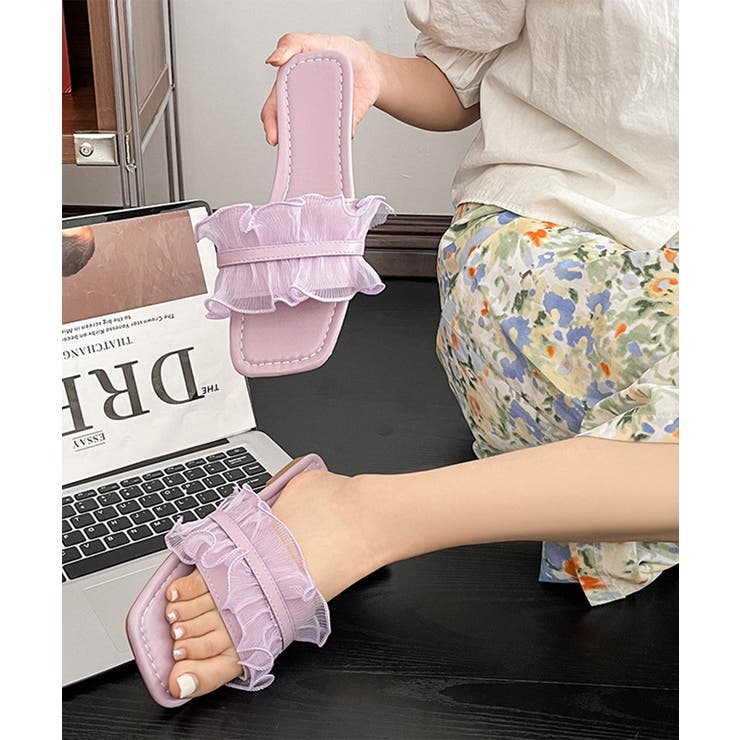 レディース韓国風ミュールサンダル 美脚大人可愛い夏サンダル軽量歩きやすいリゾート… | SUNSHINE CLOSET | 詳細画像12 