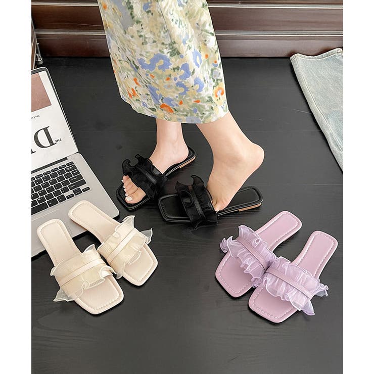 レディース韓国風ミュールサンダル 美脚大人可愛い夏サンダル軽量歩きやすいリゾート… | SUNSHINE CLOSET | 詳細画像15 