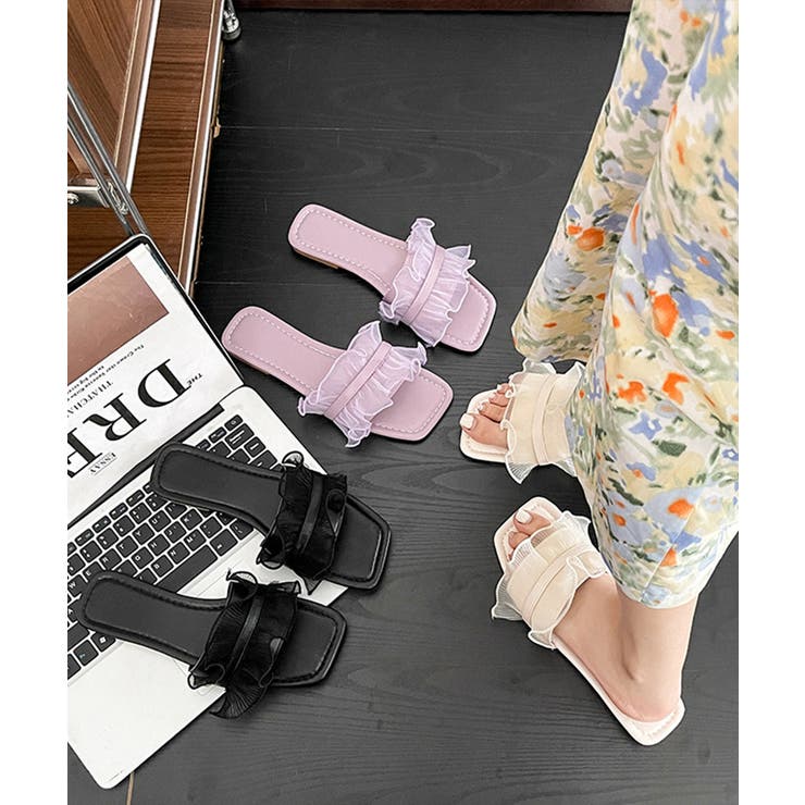 レディース韓国風ミュールサンダル 美脚大人可愛い夏サンダル軽量歩きやすいリゾート… | SUNSHINE CLOSET | 詳細画像16 