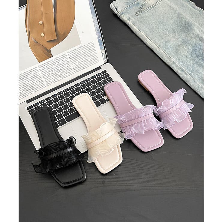 レディース韓国風ミュールサンダル 美脚大人可愛い夏サンダル軽量歩きやすいリゾート… | SUNSHINE CLOSET | 詳細画像19 