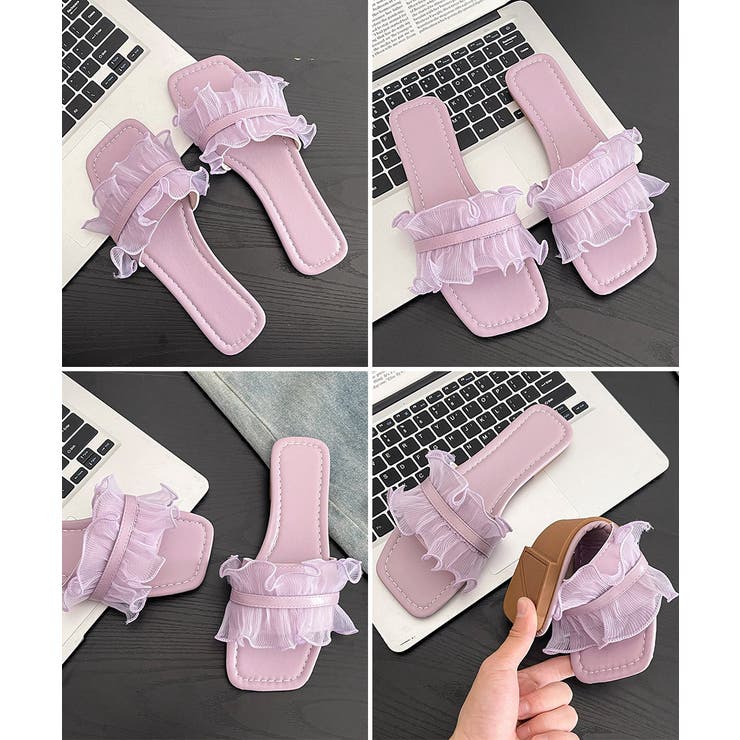 レディース韓国風ミュールサンダル 美脚大人可愛い夏サンダル軽量歩きやすいリゾート… | SUNSHINE CLOSET | 詳細画像21 