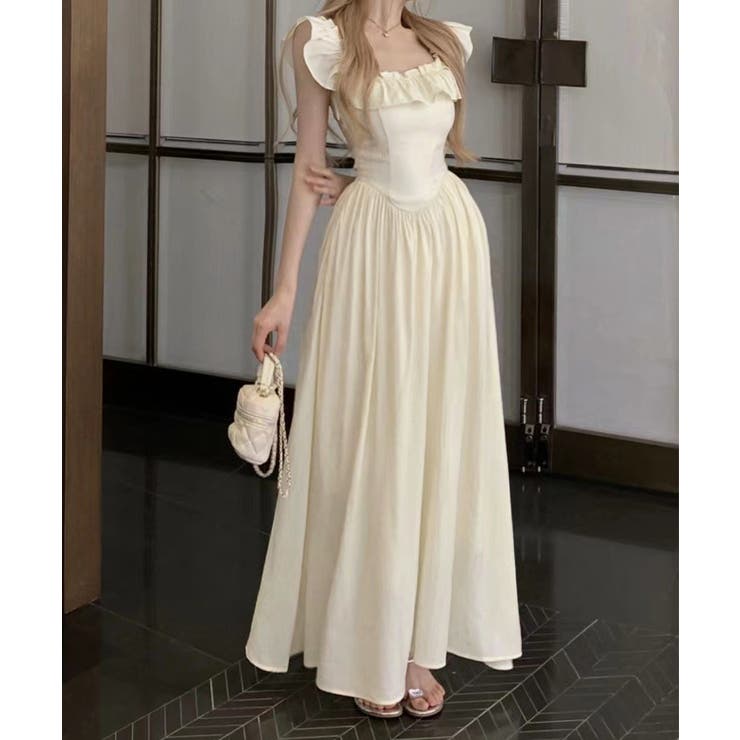 フリル付きワンピース ノースリーブワンピ | SUNSHINE CLOSET | 詳細画像1 