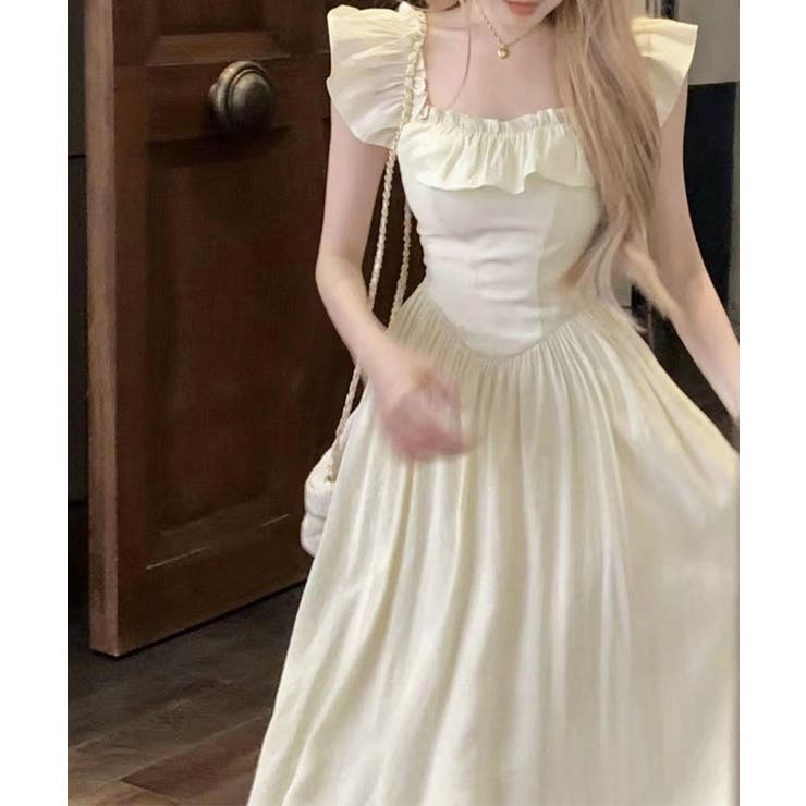 フリル付きワンピース ノースリーブワンピ | SUNSHINE CLOSET | 詳細画像3 