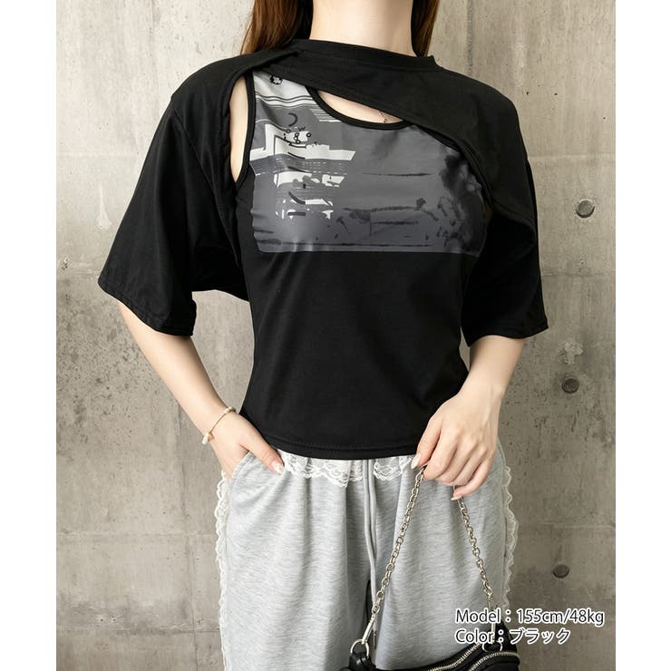 アシンメトリーTシャツ タンクトップ2点セット レディース | SUNSHINE CLOSET | 詳細画像15 