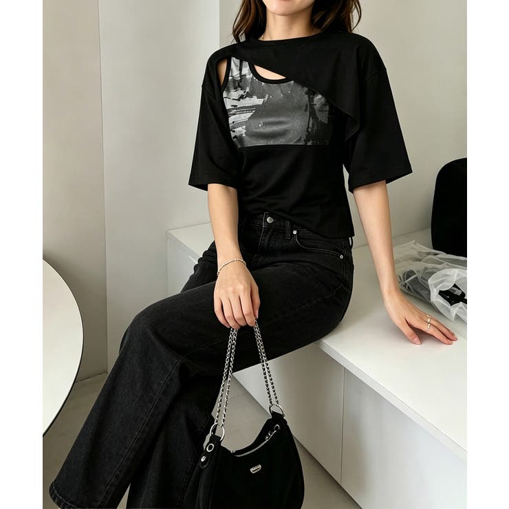 アシンメトリーTシャツ タンクトップ2点セット レディース | SUNSHINE CLOSET | 詳細画像5 