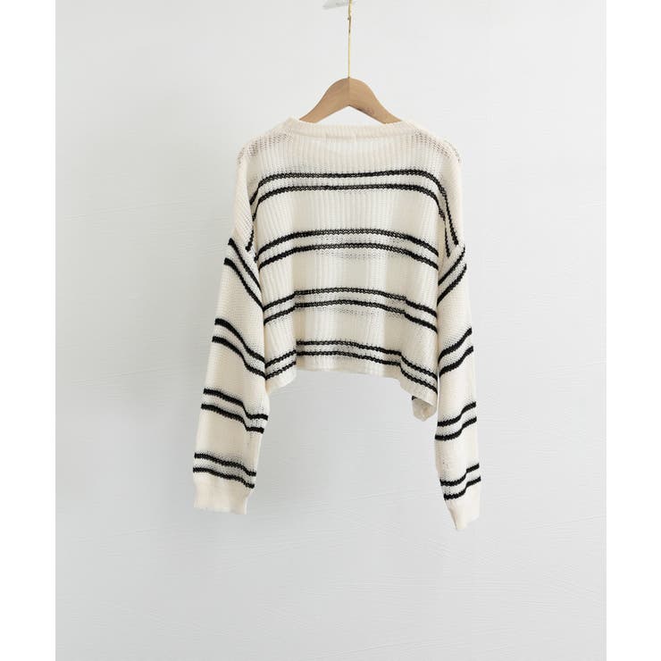 透かし編み ニットトップス ボーダー夏服 | SUNSHINE CLOSET | 詳細画像18 