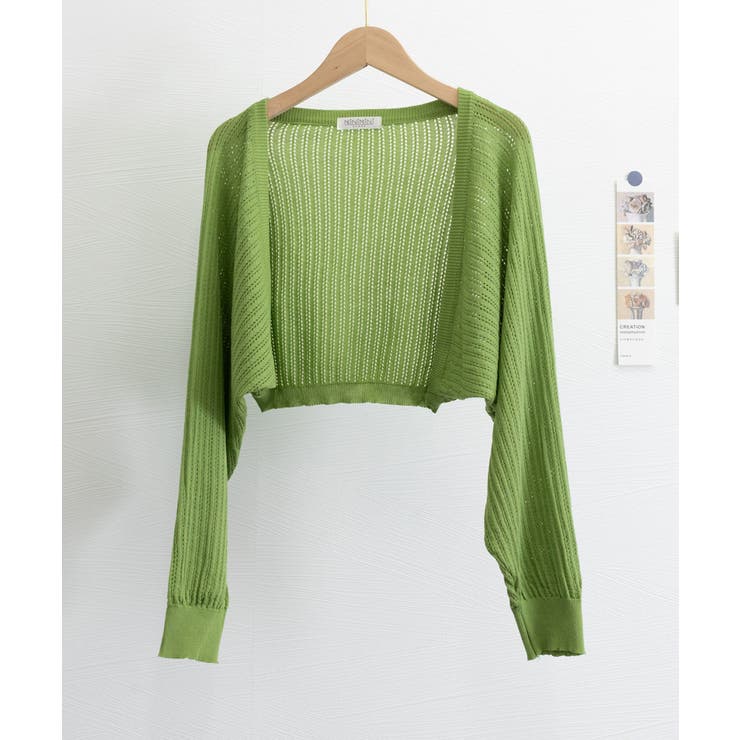レディース クロップド丈 透かし編みニットカーディガン | SUNSHINE CLOSET | 詳細画像41 