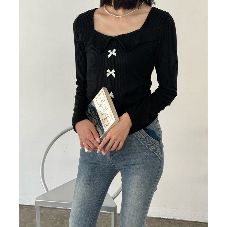 リブニットプルオーバーレディース セクシーニットカットソー フロントスリットニッ… | SUNSHINE CLOSET | 詳細画像21 