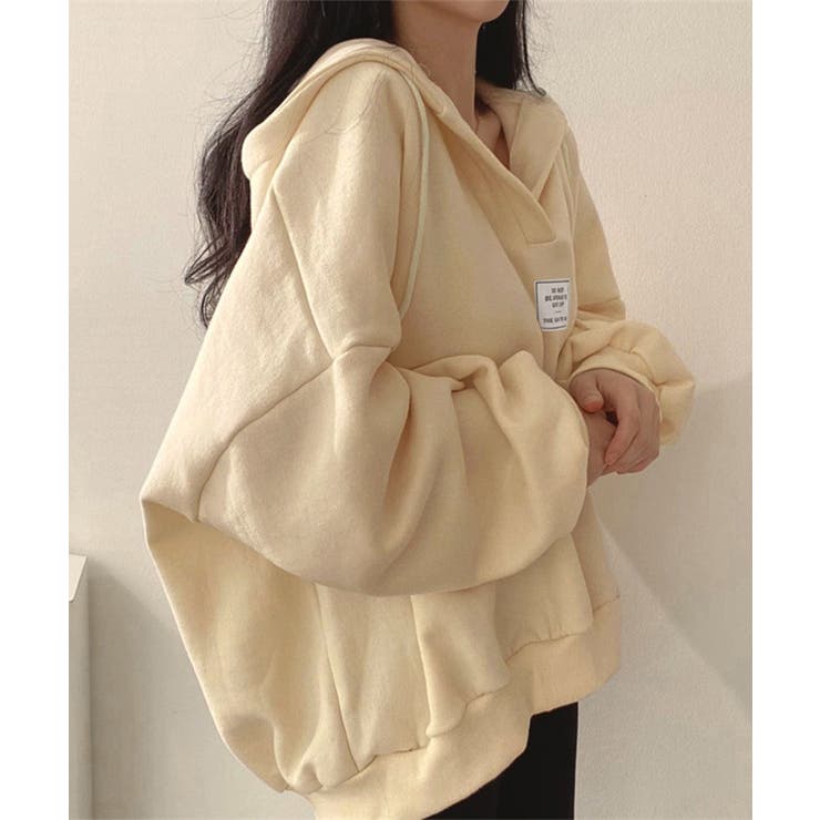 パーカー フード付きVネックプルオーバー[品番：AGCW0006832