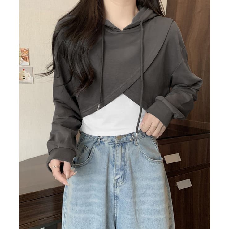 クロップド丈パーカー キャミソールセット | SUNSHINE CLOSET | 詳細画像3 