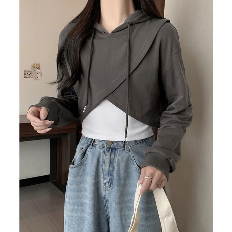 クロップド丈パーカー キャミソールセット | SUNSHINE CLOSET | 詳細画像4 