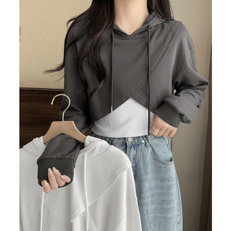 クロップド丈パーカー キャミソールセット | SUNSHINE CLOSET | 詳細画像5 