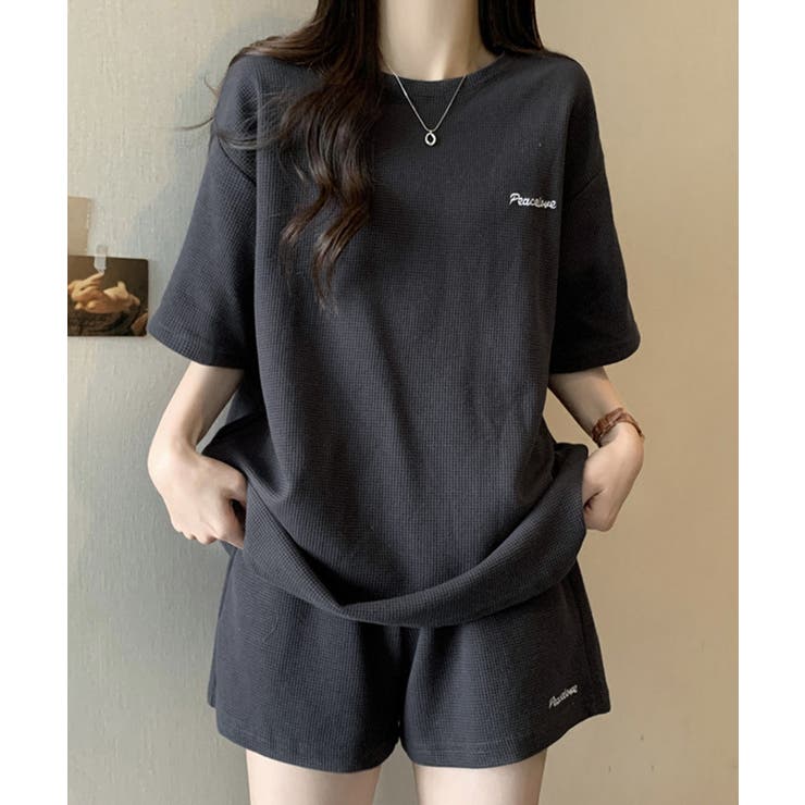 レディース ワッフル部屋着2点セット 体型カバー夏服着やせ | SUNSHINE CLOSET | 詳細画像1 
