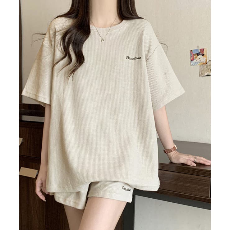 レディース ワッフル部屋着2点セット 体型カバー夏服着やせ | SUNSHINE CLOSET | 詳細画像2 