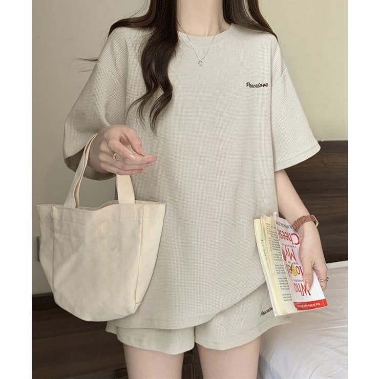 レディース ワッフル部屋着2点セット 体型カバー夏服着やせ | SUNSHINE CLOSET | 詳細画像3 