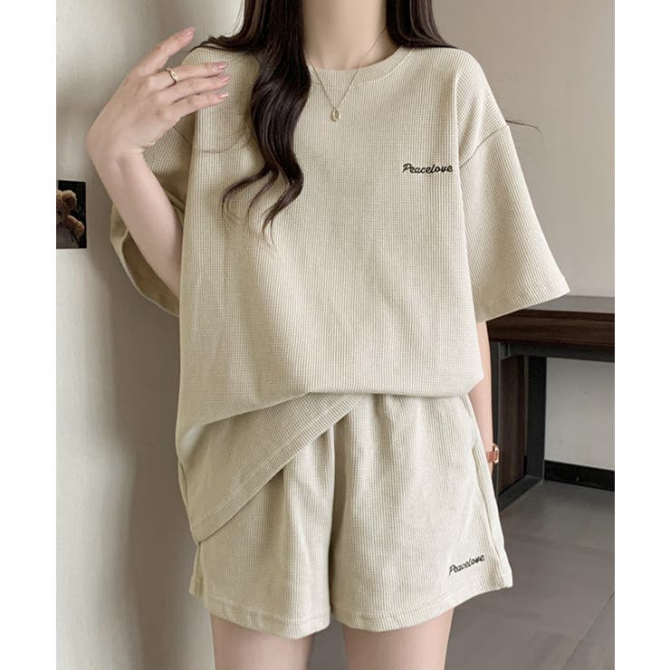 レディース ワッフル部屋着2点セット 体型カバー夏服着やせ | SUNSHINE CLOSET | 詳細画像4 