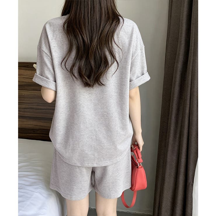 ゆったり半袖トップス ショートパンツ上下セット リラックスルームウェア | SUNSHINE CLOSET | 詳細画像10 