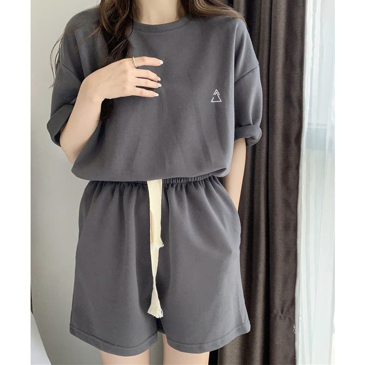 ゆったり半袖トップス ショートパンツ上下セット リラックスルームウェア | SUNSHINE CLOSET | 詳細画像14 