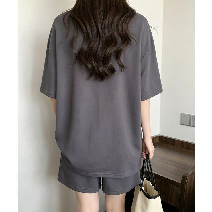ゆったり半袖トップス ショートパンツ上下セット リラックスルームウェア | SUNSHINE CLOSET | 詳細画像16 