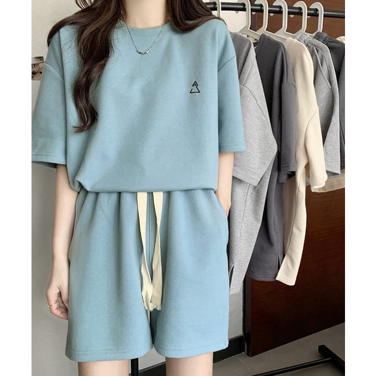 ゆったり半袖トップス ショートパンツ上下セット リラックスルームウェア | SUNSHINE CLOSET | 詳細画像17 