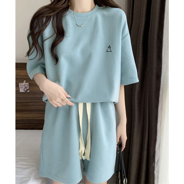 ゆったり半袖トップス ショートパンツ上下セット リラックスルームウェア | SUNSHINE CLOSET | 詳細画像18 
