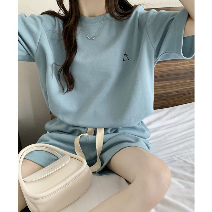 ゆったり半袖トップス ショートパンツ上下セット リラックスルームウェア | SUNSHINE CLOSET | 詳細画像19 