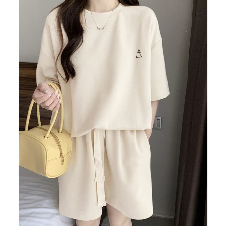 ゆったり半袖トップス ショートパンツ上下セット リラックスルームウェア | SUNSHINE CLOSET | 詳細画像2 