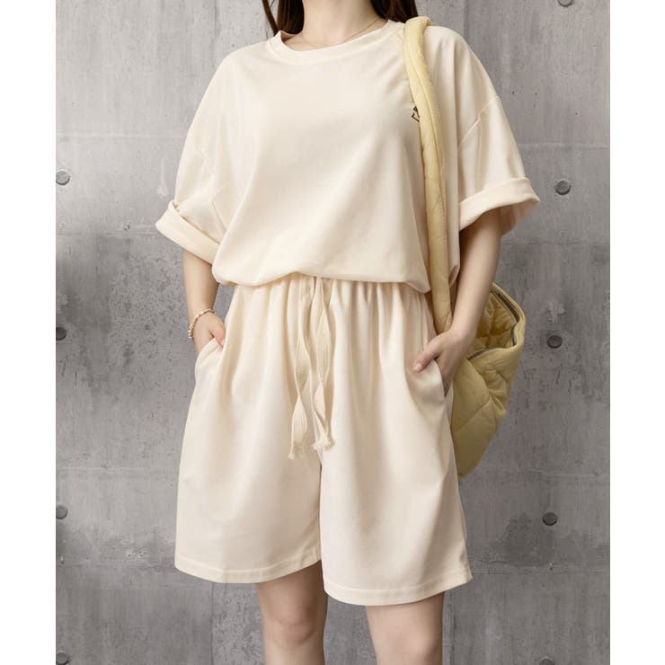 ゆったり半袖トップス ショートパンツ上下セット リラックスルームウェア | SUNSHINE CLOSET | 詳細画像22 