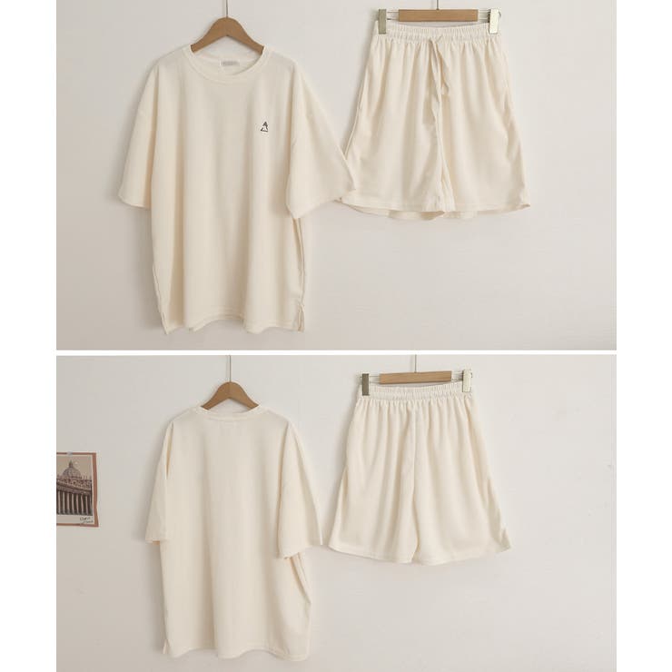 ゆったり半袖トップス ショートパンツ上下セット リラックスルームウェア | SUNSHINE CLOSET | 詳細画像25 