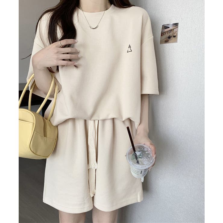 ゆったり半袖トップス ショートパンツ上下セット リラックスルームウェア | SUNSHINE CLOSET | 詳細画像4 