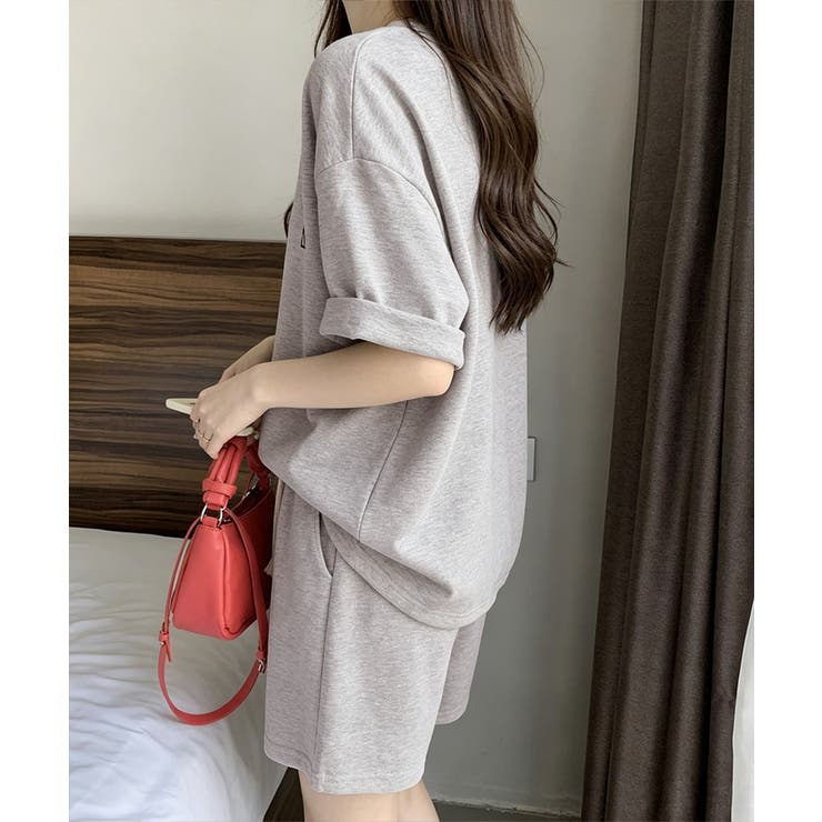 ゆったり半袖トップス ショートパンツ上下セット リラックスルームウェア | SUNSHINE CLOSET | 詳細画像9 