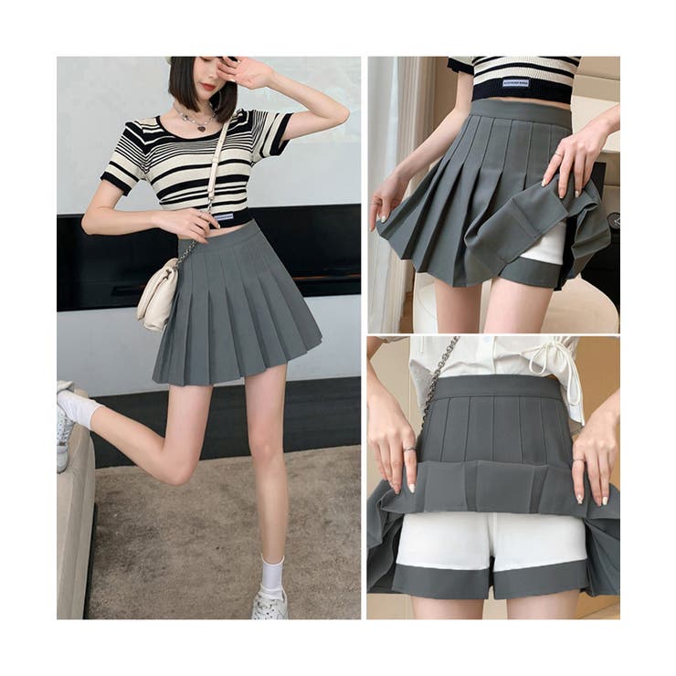 ボックスプリーツスカート ミニスカート黒 | SUNSHINE CLOSET | 詳細画像4 