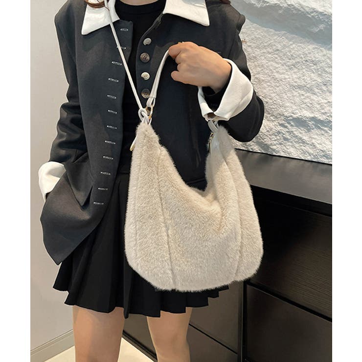 もこもこトートバッグエコファー秋冬バッグ | SUNSHINE CLOSET | 詳細画像1 