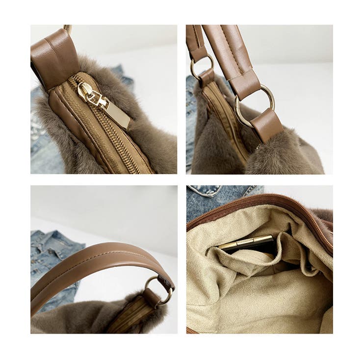 もこもこトートバッグエコファー秋冬バッグ | SUNSHINE CLOSET | 詳細画像20 