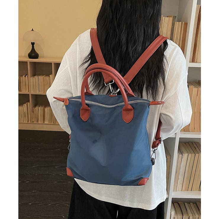 4way バイカラー手提げバッグA4収納 おしゃれ軽量ショルダーバッグ大人カジュ… | SUNSHINE CLOSET | 詳細画像11 