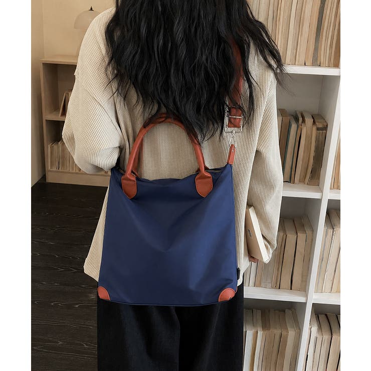 4way バイカラー手提げバッグA4収納 おしゃれ軽量ショルダーバッグ大人カジュ… | SUNSHINE CLOSET | 詳細画像15 