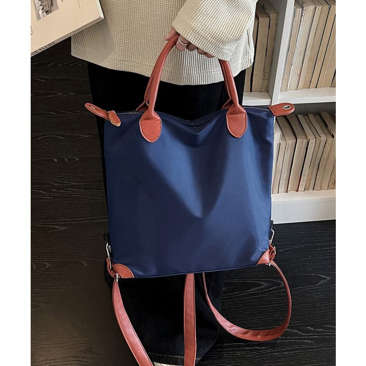 4way バイカラー手提げバッグA4収納 おしゃれ軽量ショルダーバッグ大人カジュ… | SUNSHINE CLOSET | 詳細画像16 