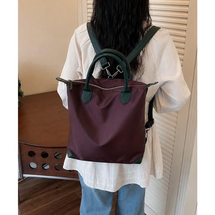4way バイカラー手提げバッグA4収納 おしゃれ軽量ショルダーバッグ大人カジュ… | SUNSHINE CLOSET | 詳細画像17 