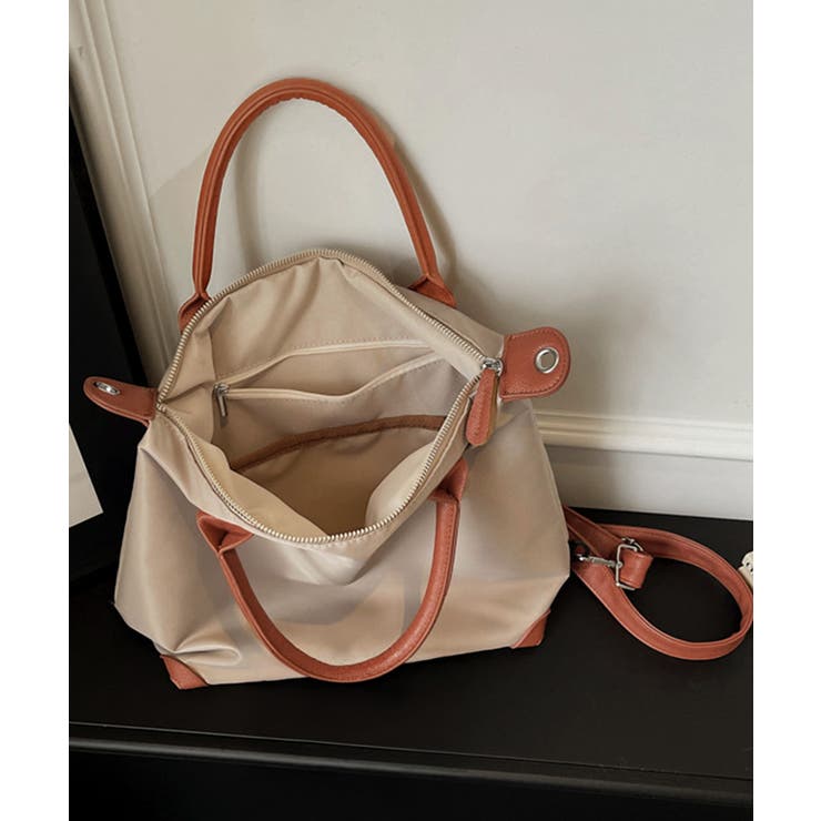 4way バイカラー手提げバッグA4収納 おしゃれ軽量ショルダーバッグ大人カジュ… | SUNSHINE CLOSET | 詳細画像21 
