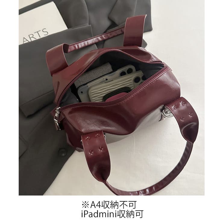 ヴィンテージライク大容量ショルダーバッグレディースハンドバッグ モード合皮かばん… | SUNSHINE CLOSET | 詳細画像15 