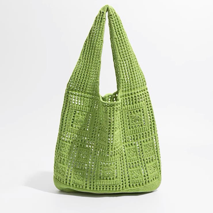 【新作】トートバッグ　編み物バッグ　クロシェ　フリルバッグ 10%OFF】soft crochet tote ～ｿﾌﾄｸﾛｼｪﾄｰﾄ | flower／フラワー