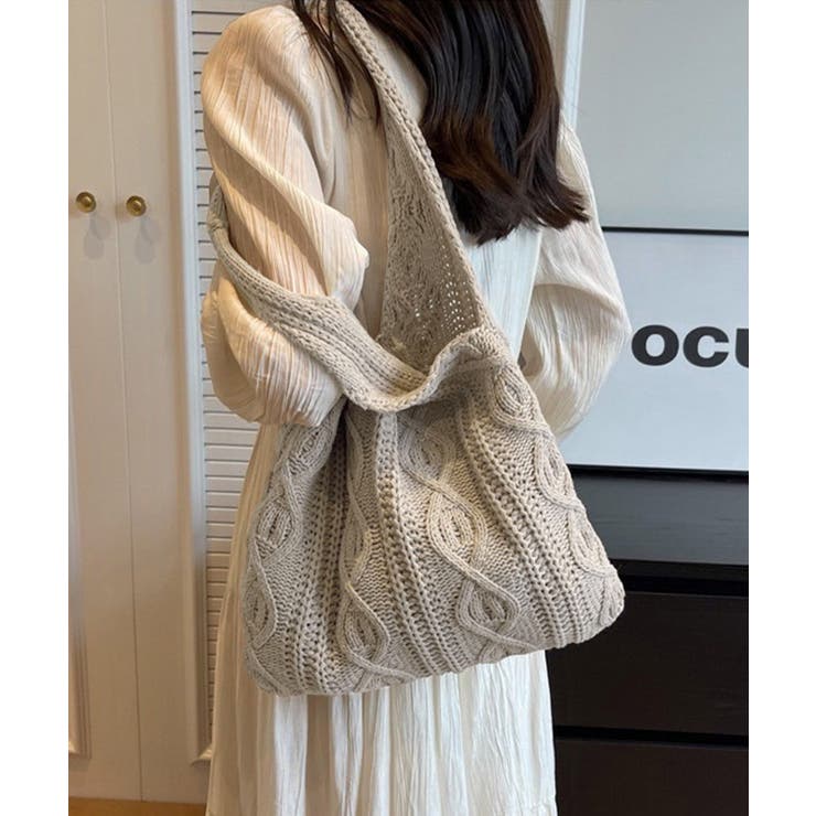 ニットバッグ 韓国 トートバッグ 大容量 | SUNSHINE CLOSET | 詳細画像1 