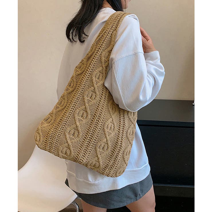 ニットバッグ 韓国 トートバッグ 大容量 | SUNSHINE CLOSET | 詳細画像13 