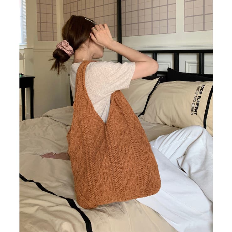 ニットバッグ 韓国 トートバッグ 大容量 | SUNSHINE CLOSET | 詳細画像19 