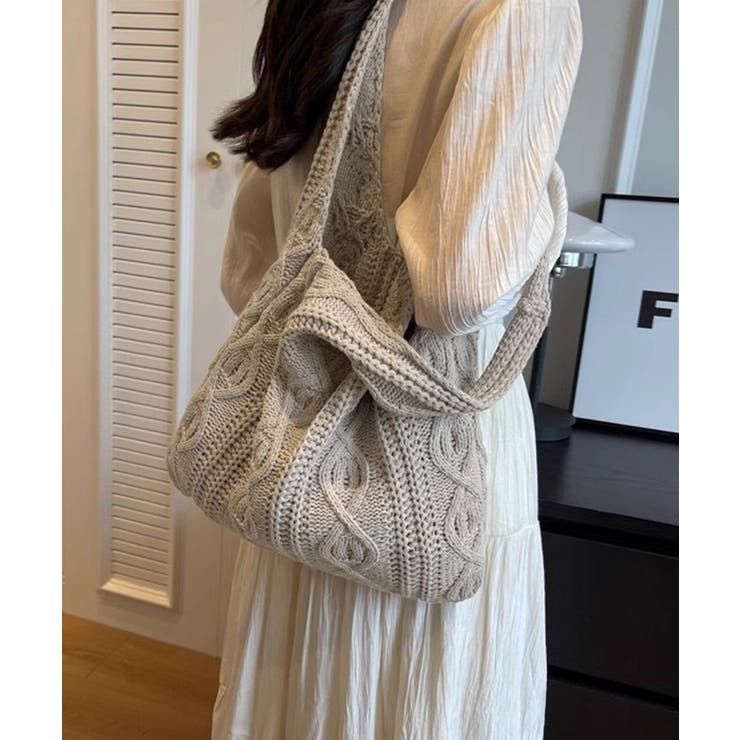 ニットバッグ 韓国 トートバッグ 大容量 | SUNSHINE CLOSET | 詳細画像2 