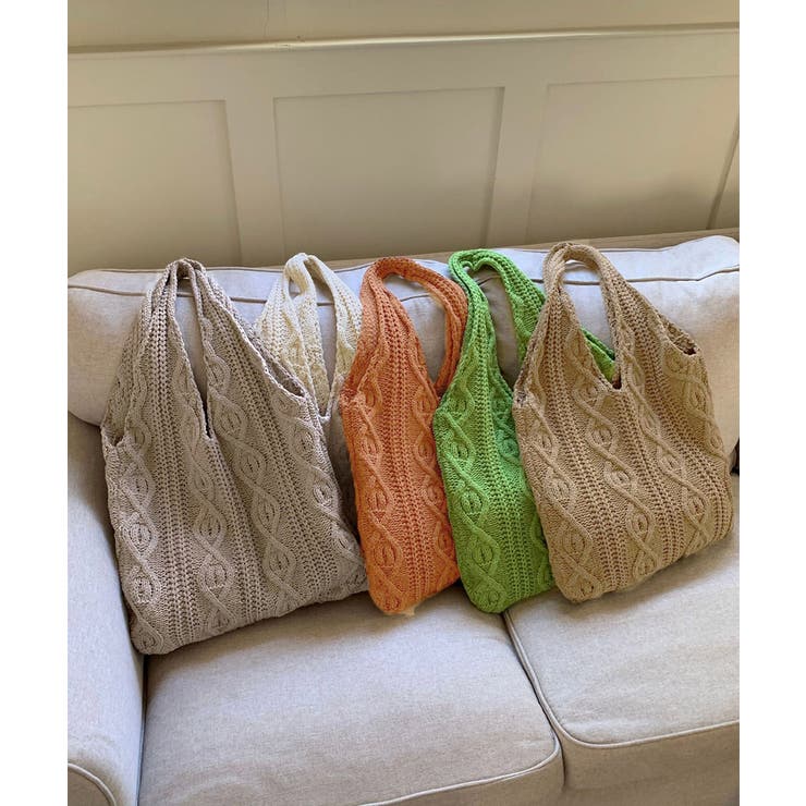 ニットバッグ 韓国 トートバッグ 大容量 | SUNSHINE CLOSET | 詳細画像24 