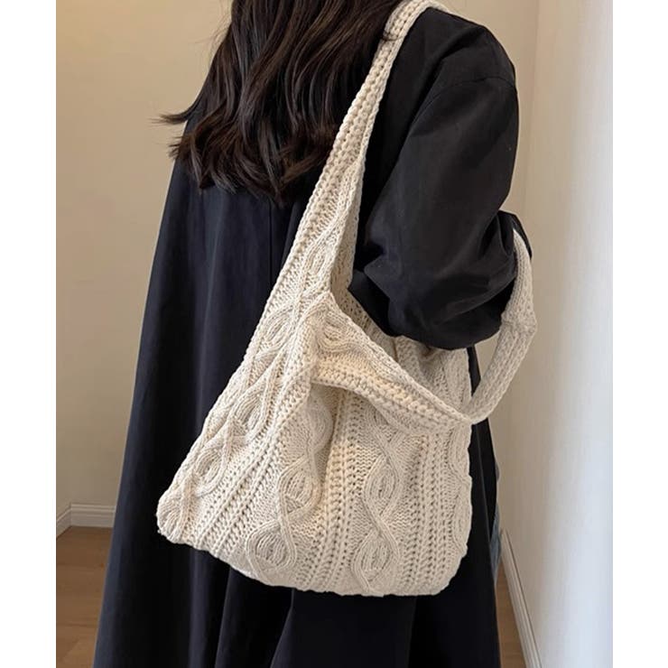 ニットバッグ 韓国 トートバッグ 大容量 | SUNSHINE CLOSET | 詳細画像5 