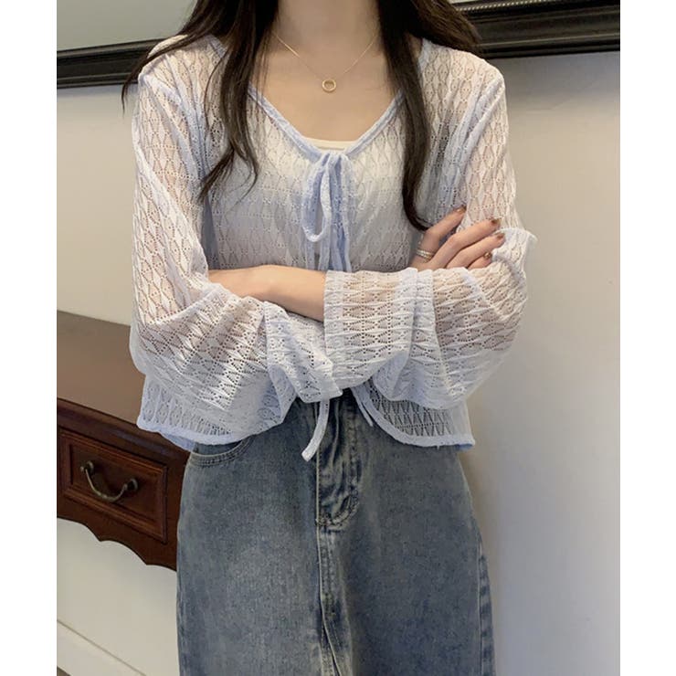 ショート丈トップス レディース フロントリボン | SUNSHINE CLOSET | 詳細画像5 