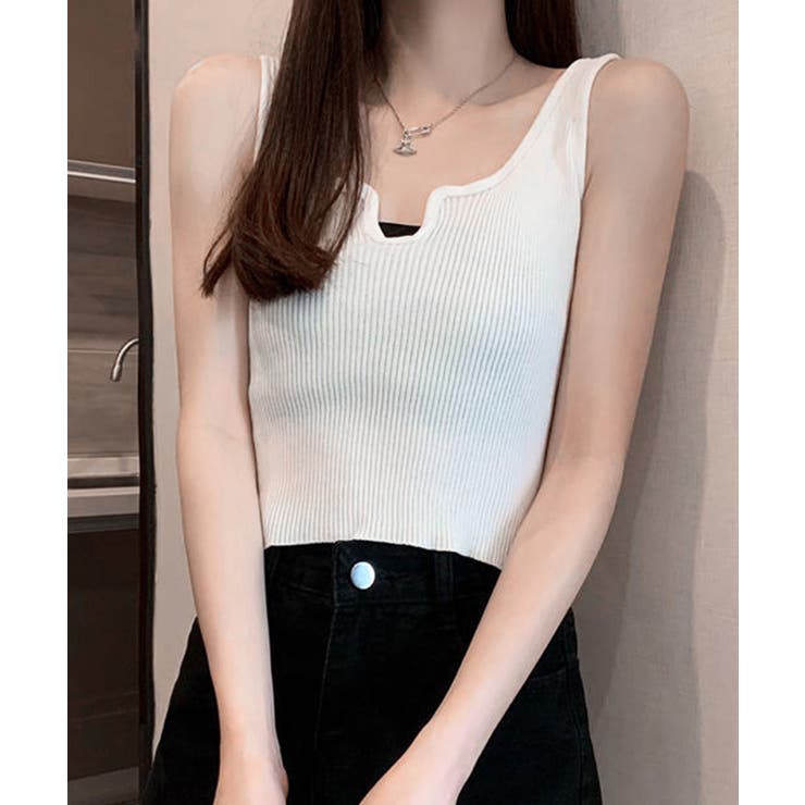 タンクトップ へそ出し サマーニット春夏 | SUNSHINE CLOSET | 詳細画像1 